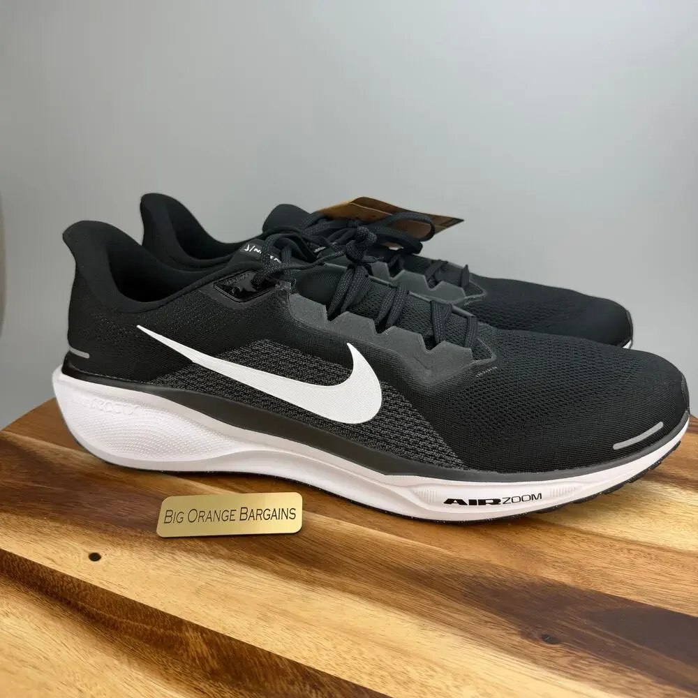 Men's Size 21 Nike Air Zoom Pegasus 41 Black/White Running Shoes HF1536-002